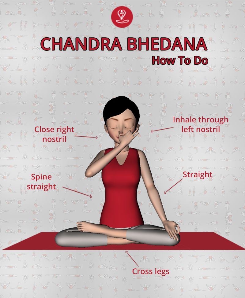 Chandra Bhedana: left nostril yogic breathing