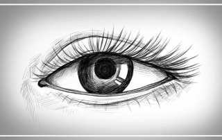 The image illustrates an eye tying into the theme of this blog post: Using Ayurveda to maintain eye health.